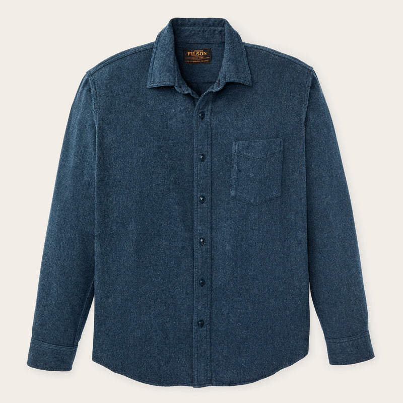 Rustic flannel shirt by Filson | Blue heather (Blue)