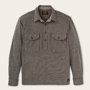 Field knit pullover shirt par Filson | Smoke heather (Brown)