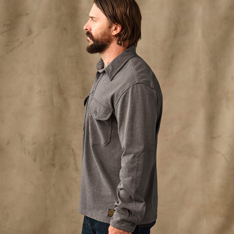 Field knit pullover shirt par Filson | Smoke heather (Brown)