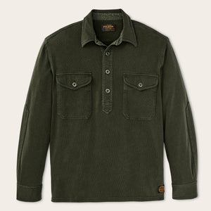 Field knit pullover shirt par Filson | Dark timber (Green)