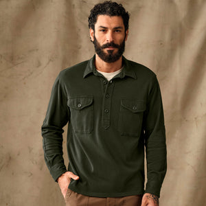 Field knit pullover shirt par Filson | Dark timber (Green)