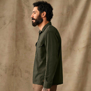 Field knit pullover shirt par Filson | Dark timber (Green)