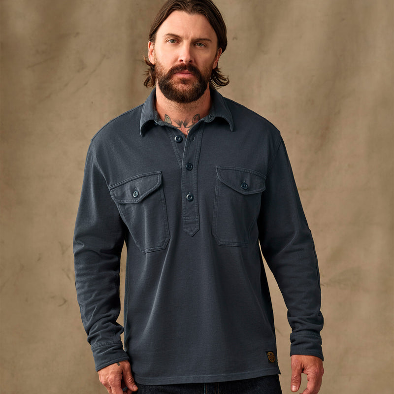 Field knit pullover shirt par Filson | Bluefin (Blue)