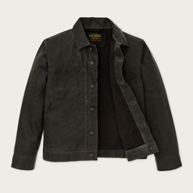 Tin cloth short lined cruiser jacket von Filson | Beluga (Gray)