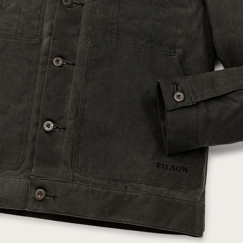 Tin cloth short lined cruiser jacket von Filson | Beluga (Gray)