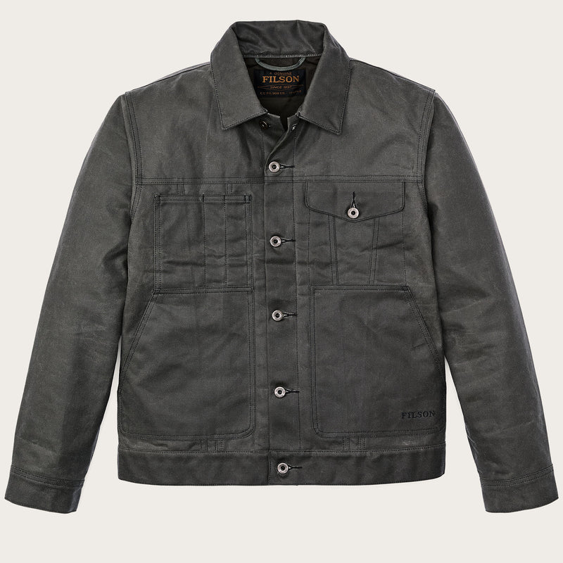 Giacca foderata dal taglio corto cruiser in tin cloth di Filson | Castor gray (Grey)
