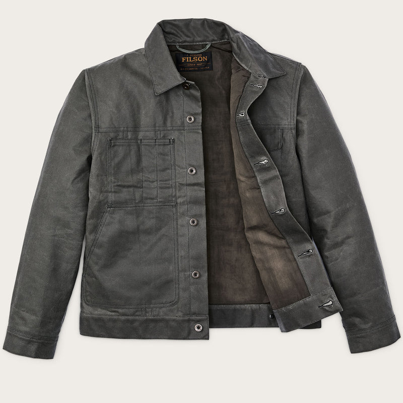 Giacca foderata dal taglio corto cruiser in tin cloth di Filson | Castor gray (Grey)