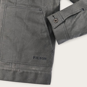 Giacca foderata dal taglio corto cruiser in tin cloth di Filson | Castor gray (Grey)
