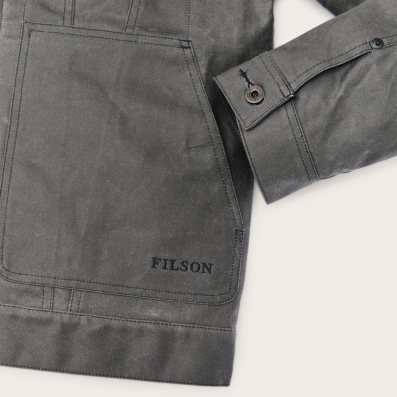 Giacca foderata dal taglio corto cruiser in tin cloth di Filson | Castor gray (Grey)