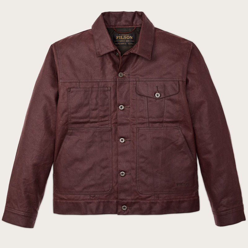 Giacca foderata dal taglio corto cruiser in tin cloth di Filson | Fired brick (Red)