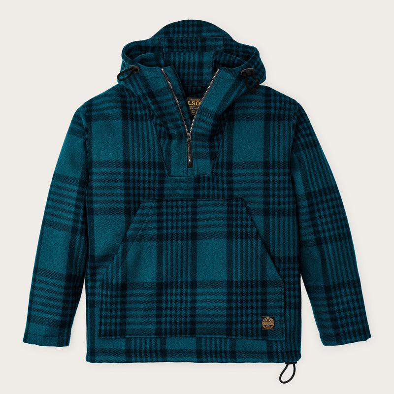Anorak en laine mackinaw par Filson | Blue / black plaid (Blue)