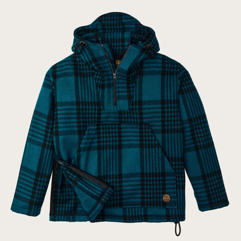 Anorak en laine mackinaw par Filson | Blue / black plaid (Blue)