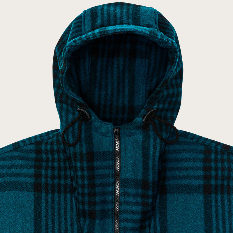 Anorak en laine mackinaw par Filson | Blue / black plaid (Blue)