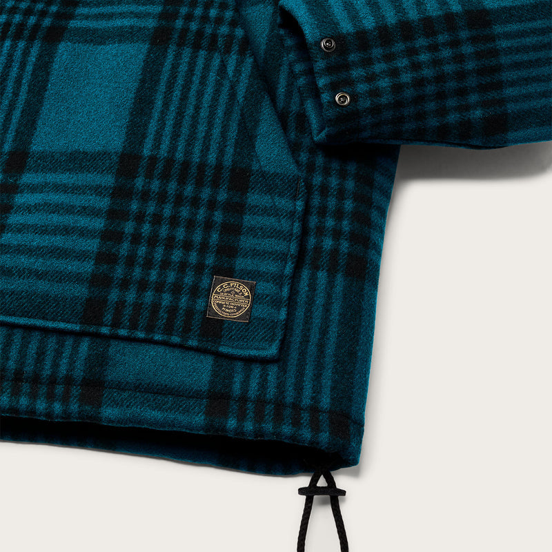 Anorak en laine mackinaw par Filson | Blue / black plaid (Blue)