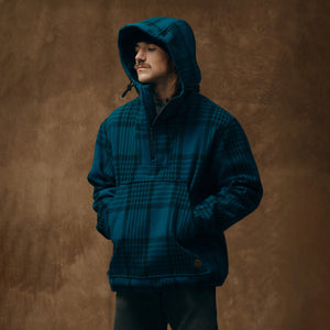 Anorak en laine mackinaw par Filson | Blue / black plaid (Blue)
