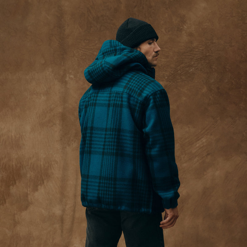 Anorak en laine mackinaw par Filson | Blue / black plaid (Blue)