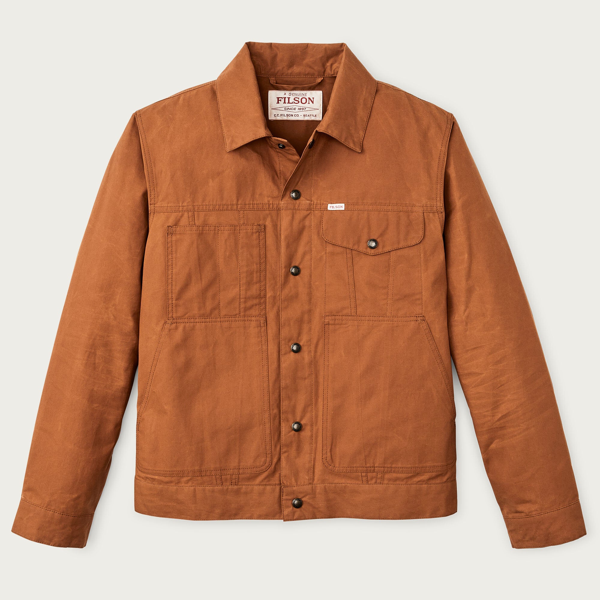 Ranger short cruiser jacket by Filson | Bourbon (Orange)
