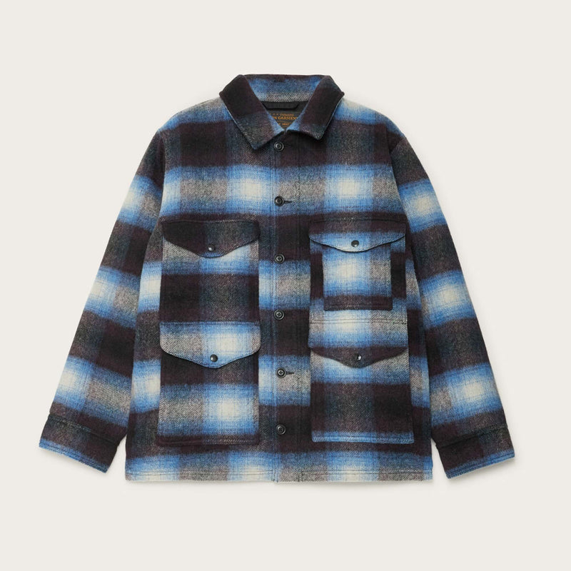 Giacca cruiser in lana lavorata a maglia di Filson | Blue / black plaid (Blue)