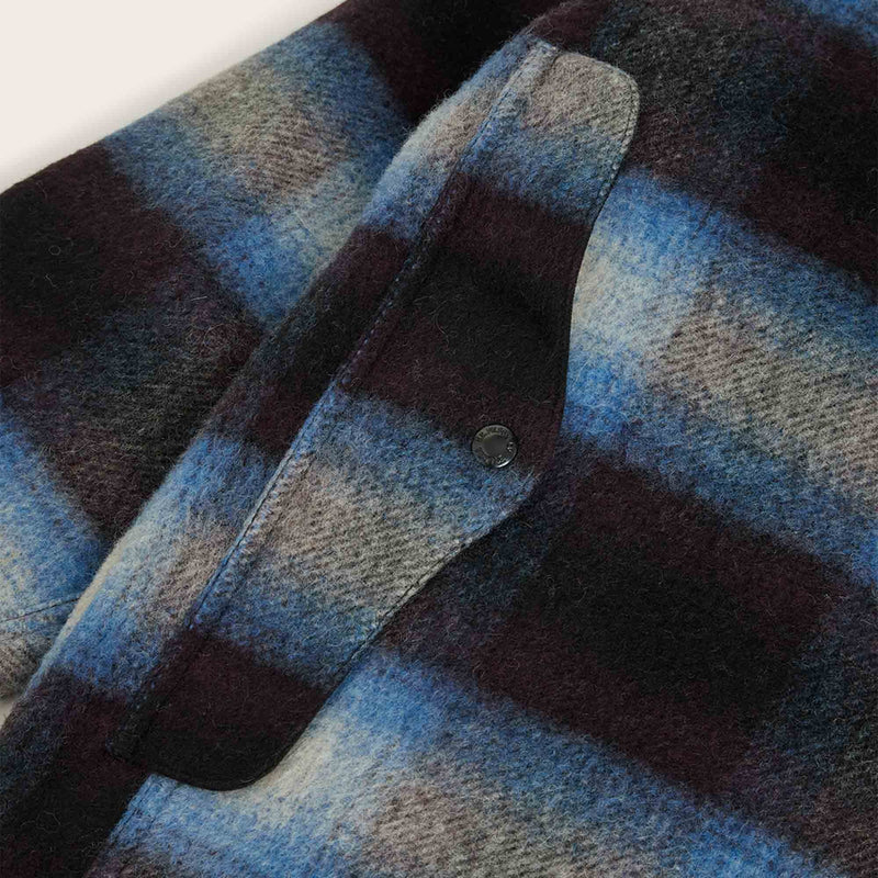 Giacca cruiser in lana lavorata a maglia di Filson | Blue / black plaid (Blue)