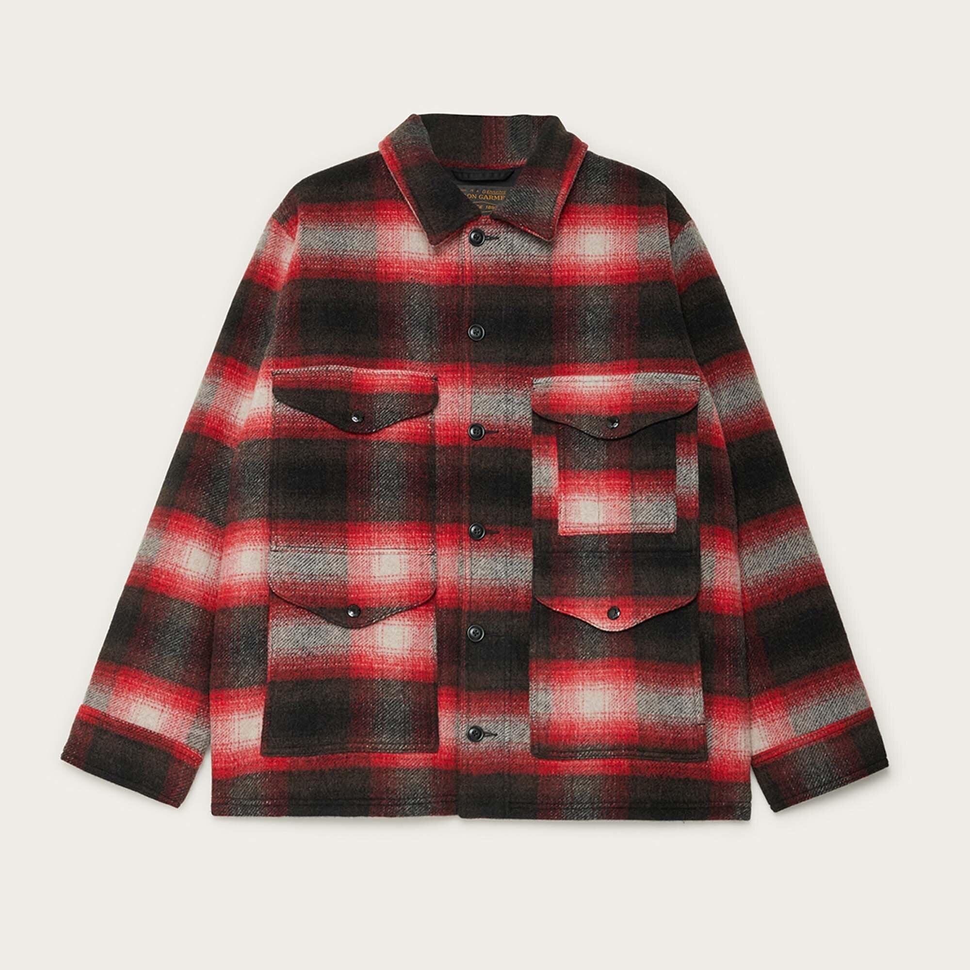 Knitted wool cruiser by Filson | Red/black plaid (Red)