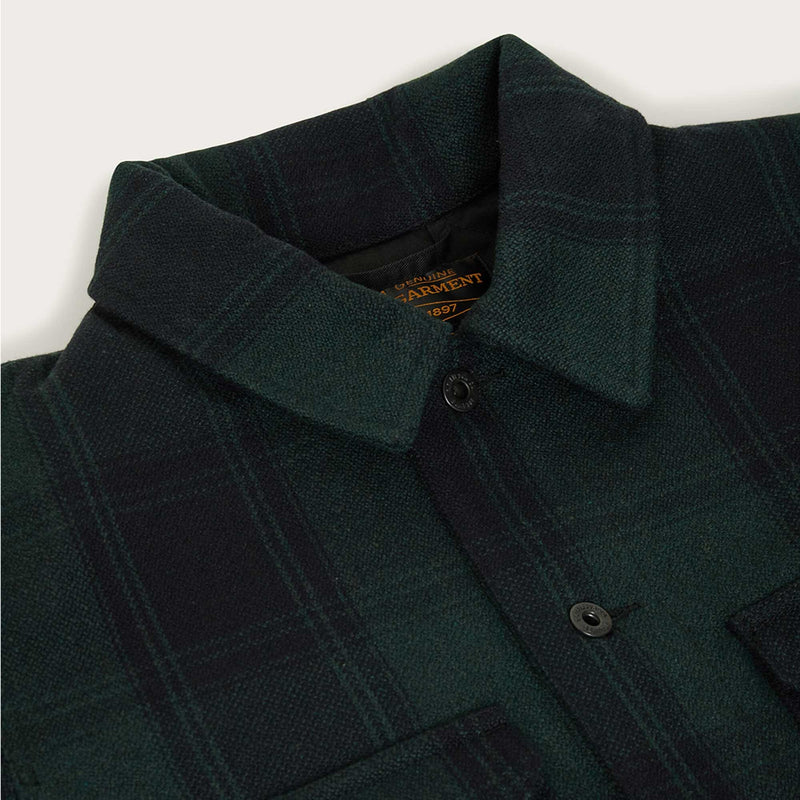 Giacca journeyman in lana di Filson | Blue/green check (Green)
