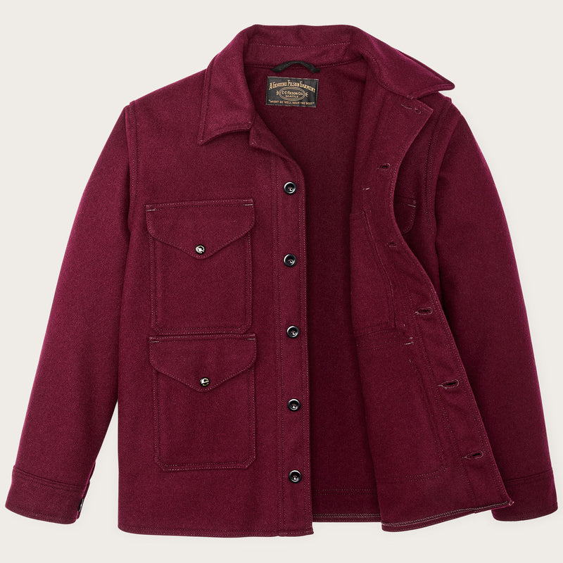 1940s mackinaw wool cruiser jacket von Filson | Wine (Red)