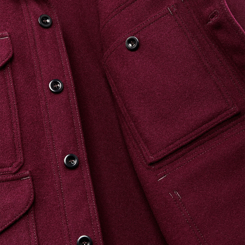 1940s mackinaw wool cruiser jacket von Filson | Wine (Red)