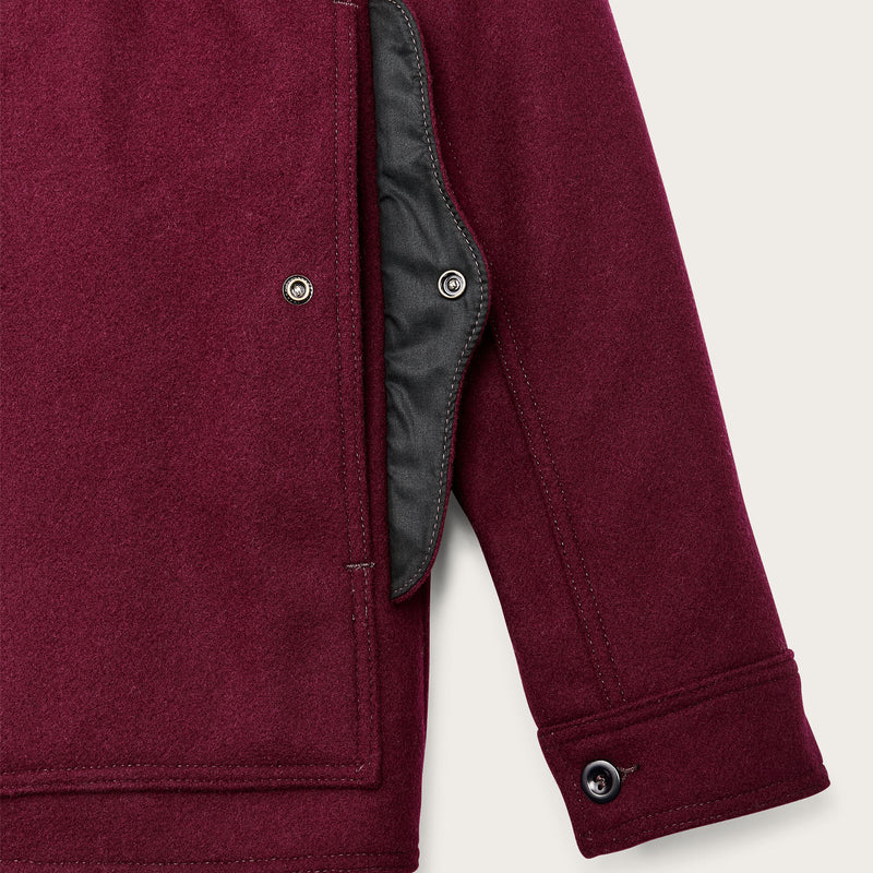 1940s mackinaw wool cruiser jacket von Filson | Wine (Red)