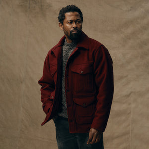 1940s mackinaw wool cruiser jacket von Filson | Wine (Red)