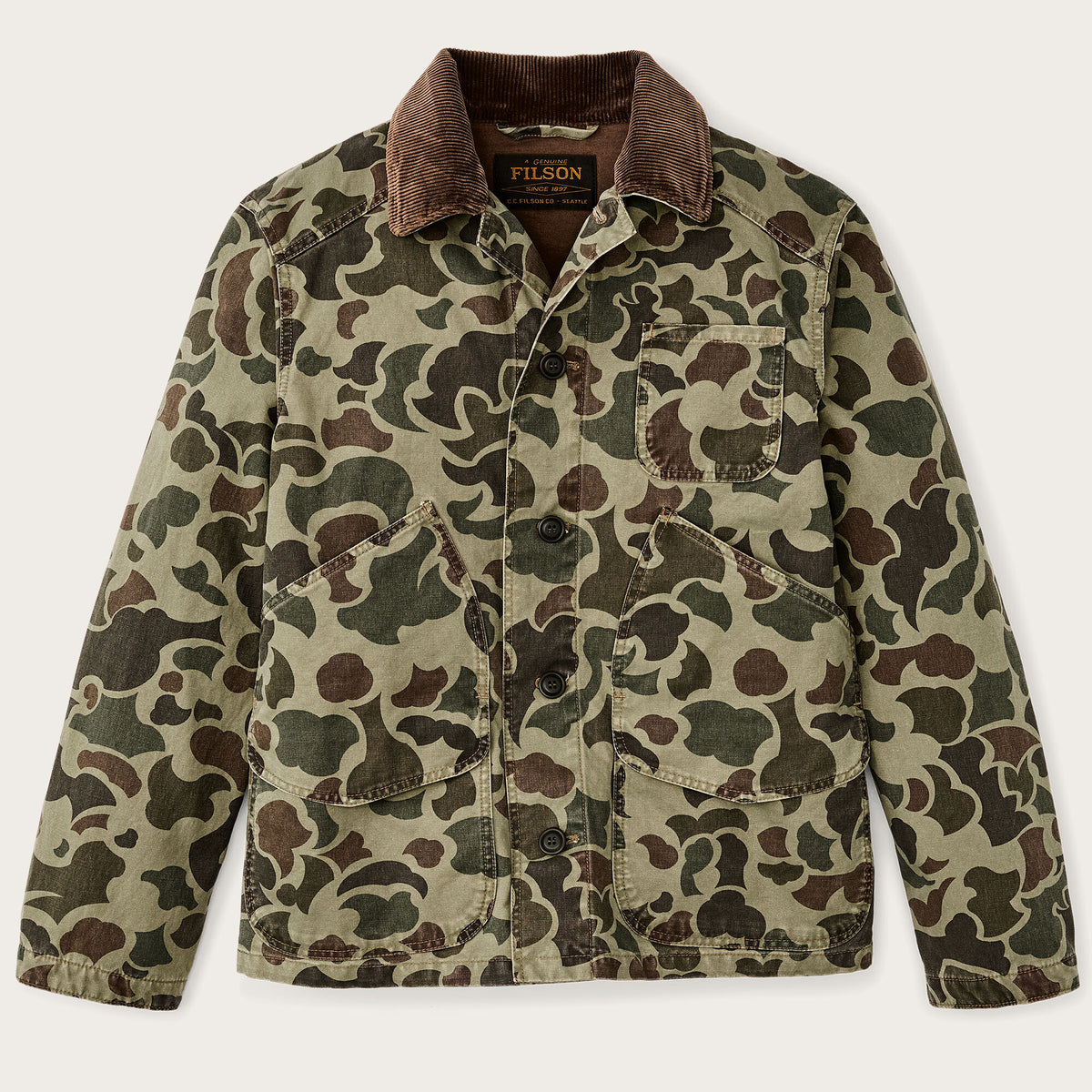 Filson Guide Jacket Canvas outfitter jacket by Filson | Tundra shrub camo (Multicolor)