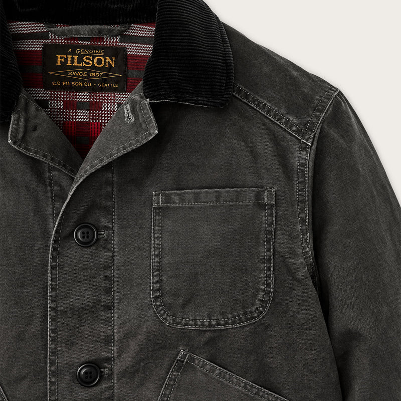 Canvas outfitter jacket by Filson | Peat (Grey)