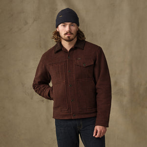 Spokane insulated short cruiser jacket von Filson | Merlot / black plaid (Brown)
