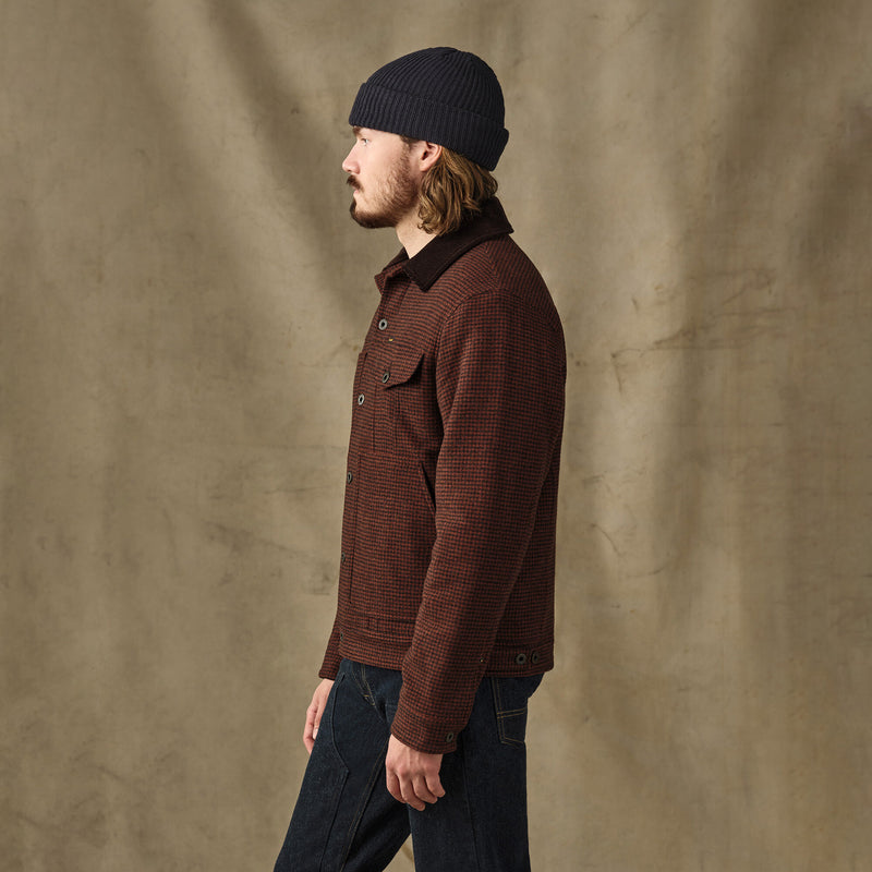 Spokane insulated short cruiser jacket von Filson | Merlot / black plaid (Brown)