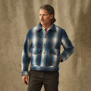 Mackinaw wool work jacket di Filson | Teal / gray ombre (Blue)