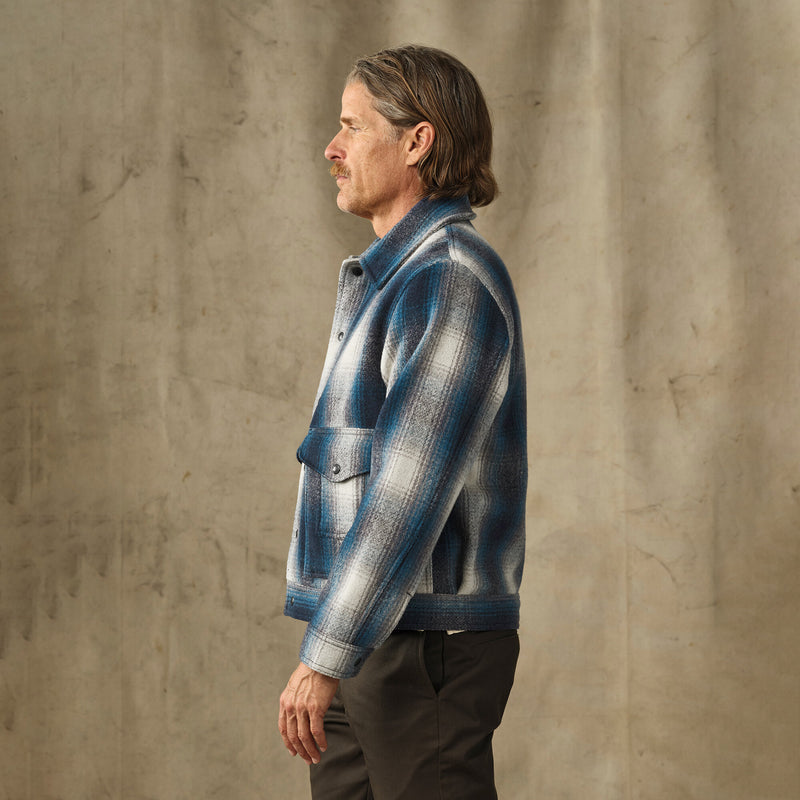 Mackinaw wool work jacket di Filson | Teal / gray ombre (Blue)