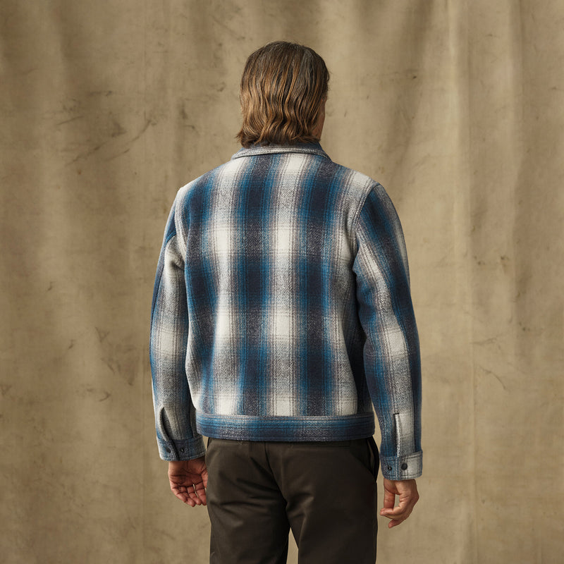 Mackinaw wool work jacket di Filson | Teal / gray ombre (Blue)