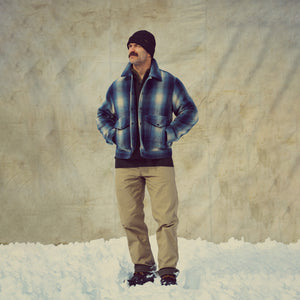 Mackinaw wool work jacket di Filson | Teal / gray ombre (Blue)