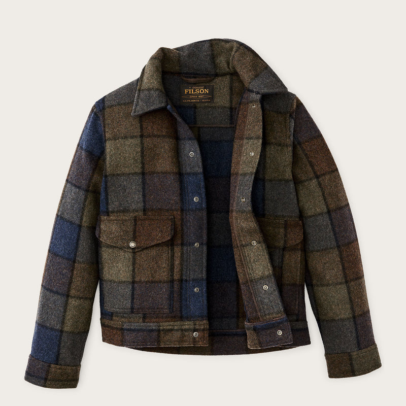 Giacca da lavoro in lana mackinaw di Filson | Blue / brown / gray plaid (Multicolor)