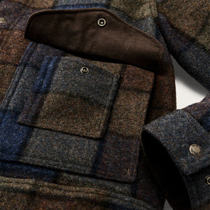 Giacca da lavoro in lana mackinaw di Filson | Blue / brown / gray plaid (Multicolor)