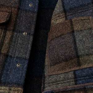 Giacca da lavoro in lana mackinaw di Filson | Blue / brown / gray plaid (Multicolor)