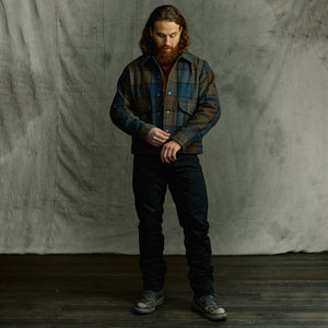 Giacca da lavoro in lana mackinaw di Filson | Blue / brown / gray plaid (Multicolor)