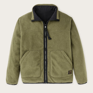 Reversible pile fleece jacket by Filson | Dark olive drab (Black)