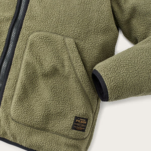 Reversible pile fleece jacket by Filson | Dark olive drab (Black)