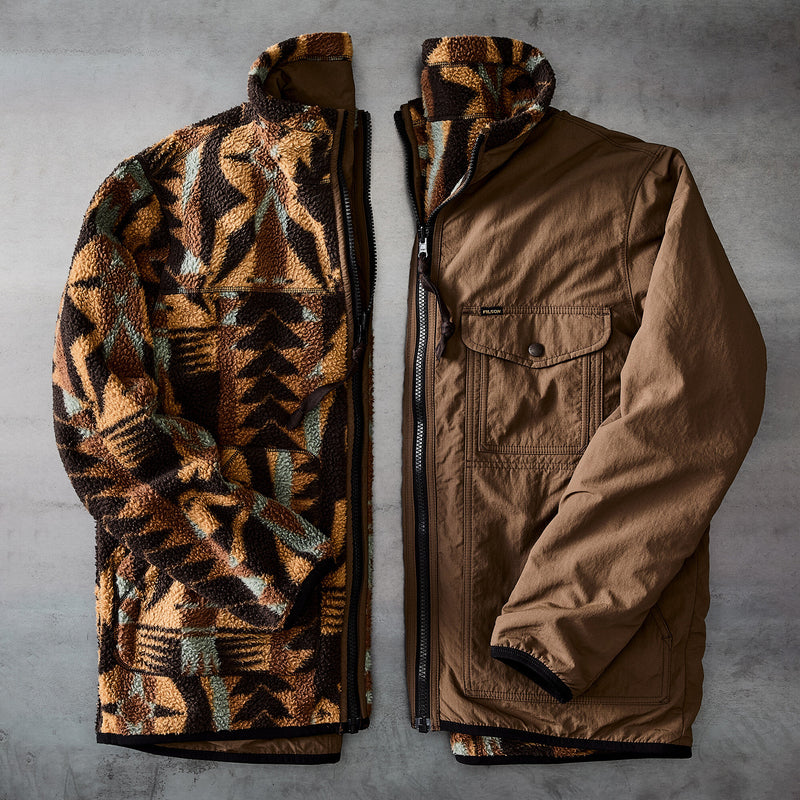 Reversible pile fleece jacket by Filson | Brown / night camp (Brown)