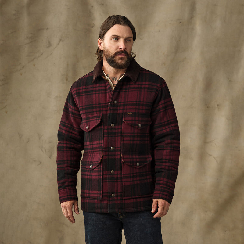 Spokane insulated cruiser by Filson | Port / black plaid (Red)