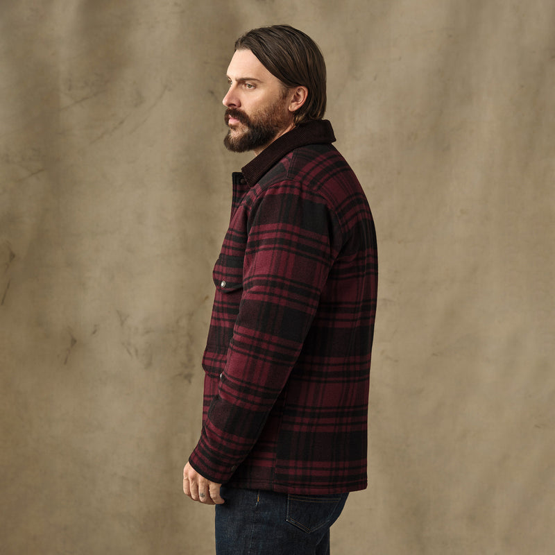Spokane insulated cruiser by Filson | Port / black plaid (Red)