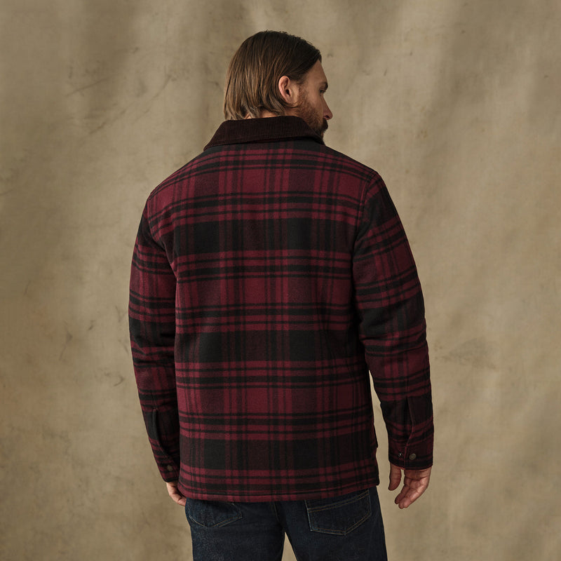 Spokane insulated cruiser by Filson | Port / black plaid (Red)