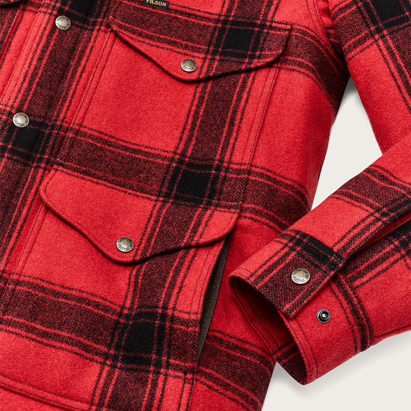 Giacca cruiser isolante spokane di Filson | Red / black windowpa (Red)