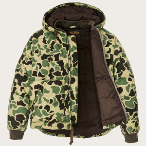 Waxed down jacket von Filson | Tundra shrub camo (Green)