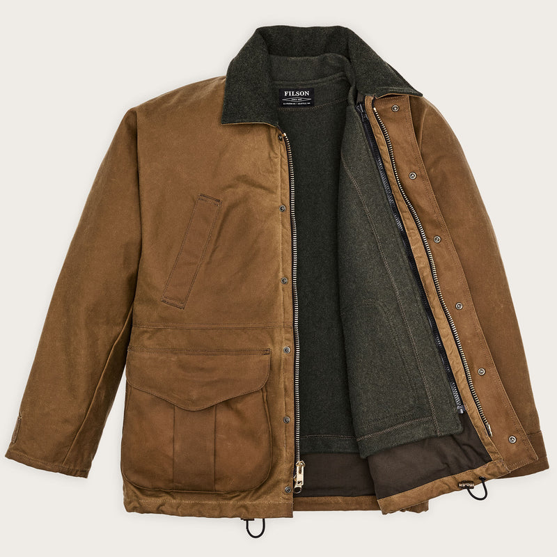 Lined tin cloth field jacket by Filson | Dark tan (Brown)